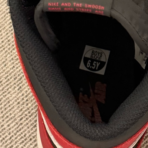 Air Jordan 1 “Bred Toe” - Size 6.5Y - 100% Authentic Guaranteed! (Worn Once)